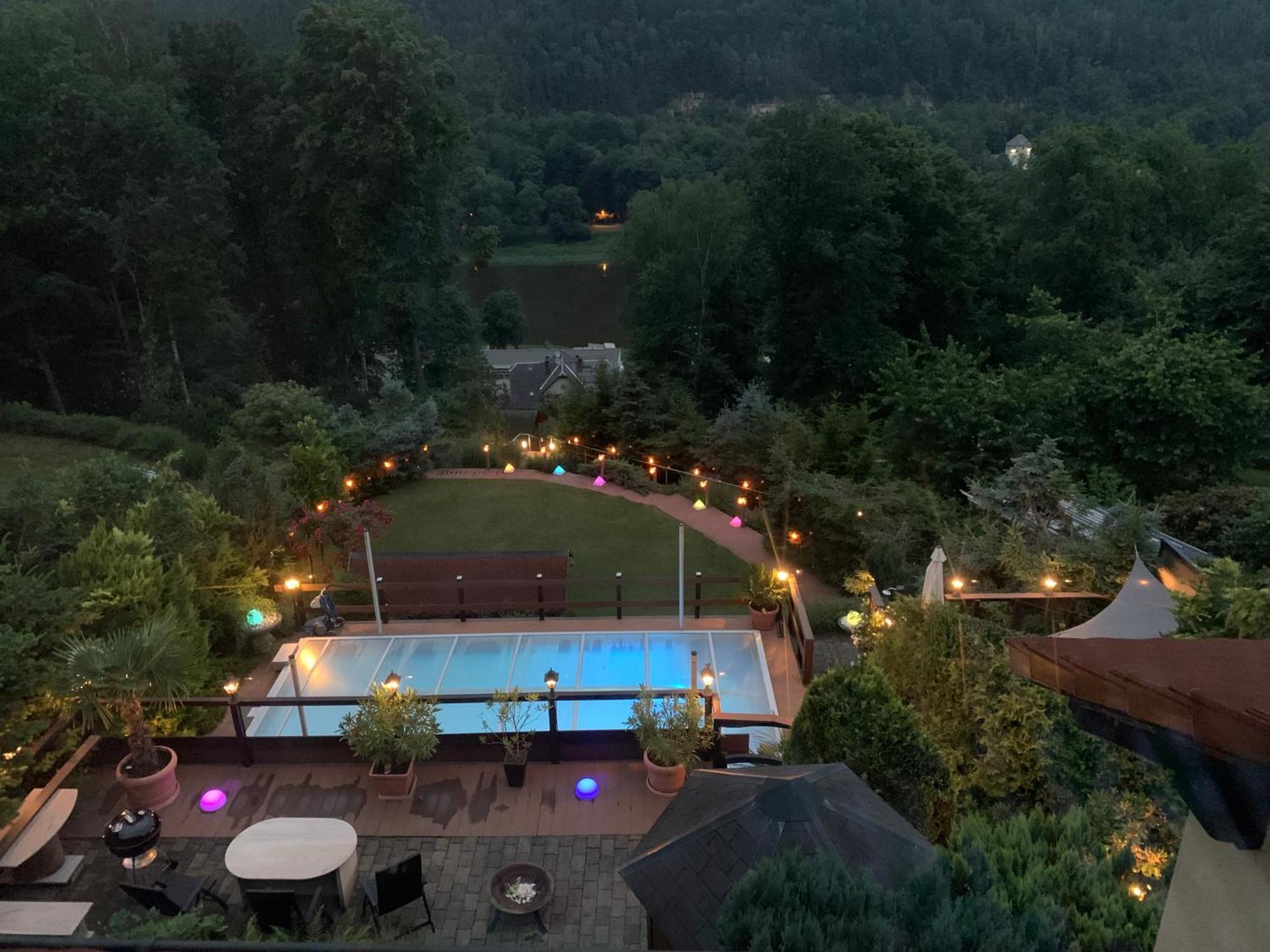 Ferienwohnung 1 Festungsblick Konigstein an der Elbe Bagian luar foto